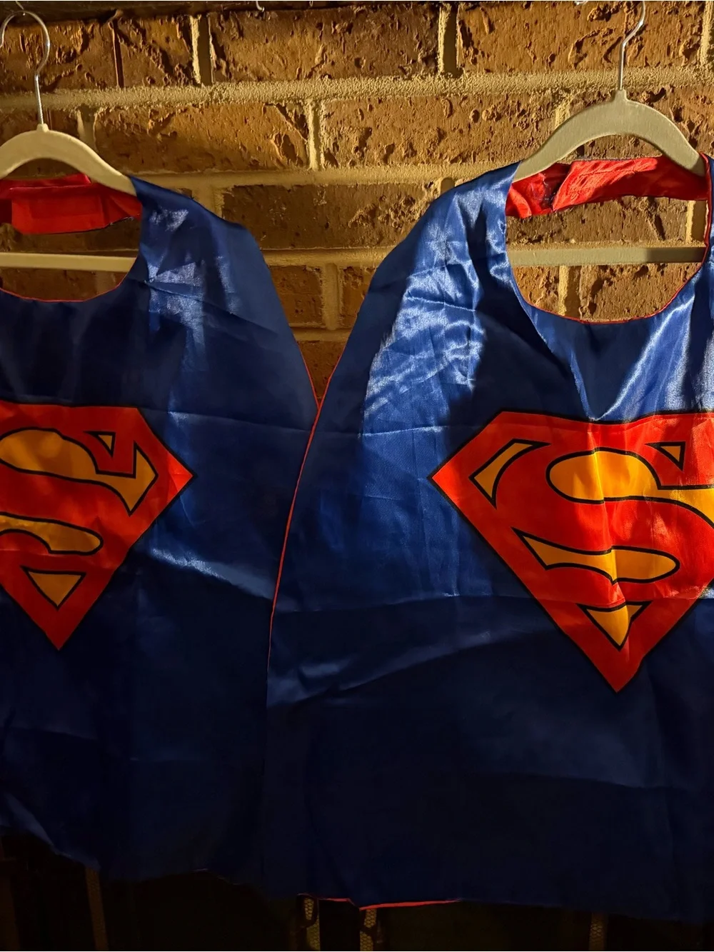 Kids Superhero Costume Set - Red and Blue Cape & Masks